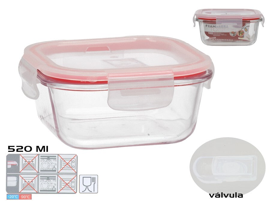 Kvadratinė pietų dėžutė 520 ml, 6,5 x 14 x 14 cm, KITCHEN&GO