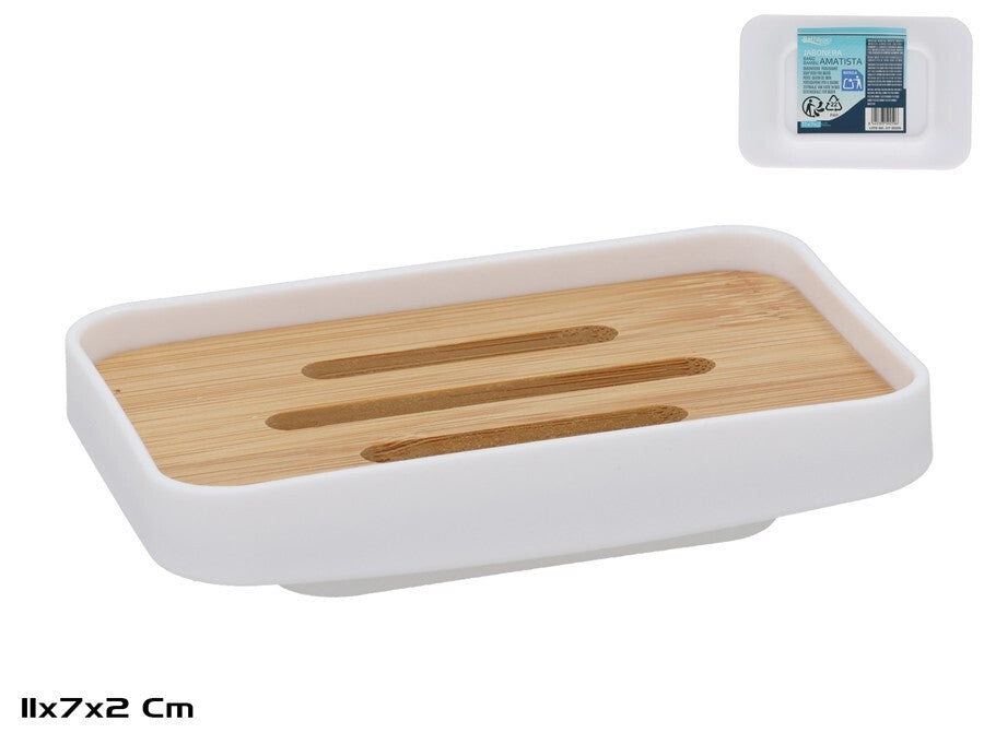 Bambukinė muilinė voniai, 12.00 x 8.00 x 3.00, BATH&GO