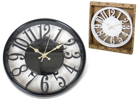 Sieninis laikrodis 30 cm, 2 rūšių, 30 x 5 x 30 cm, DECORLIFE