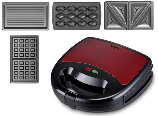 Sumuštinių keptuvė su 4 plokštelėmis vienoje BROCK SSM 6004 RD, 750 W