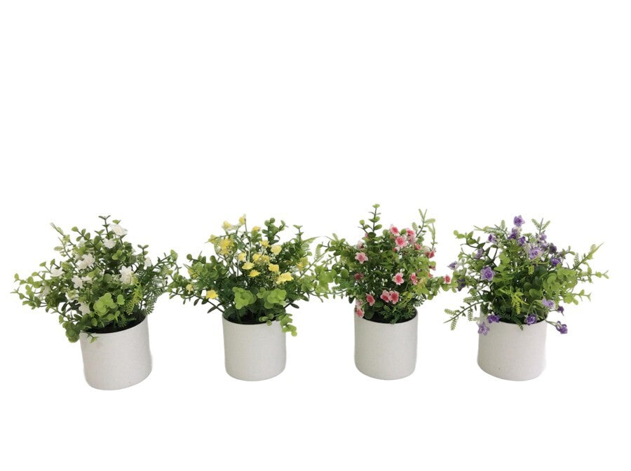 Dirbtinis eukaliptas su paparčiu vazone 21 cm, 12x12x21 cm, LITO