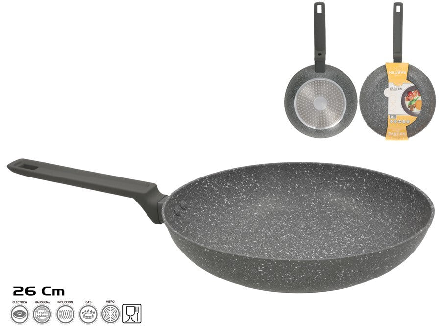 Keptuvė 26 cm, granito efekto, 5,2 x 46,5 x 26 cm, KITCHEN&GO