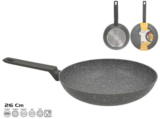 Keptuvė 26 cm, granito efekto, 5,2 x 46,5 x 26 cm, KITCHEN&GO