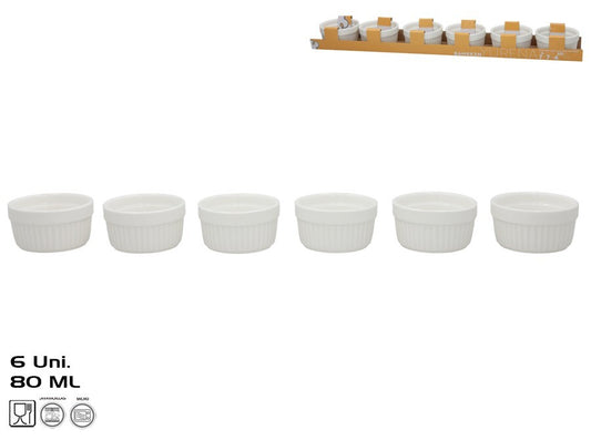 Kepimo formelės x6 80 ml 7x7x4 cm baltos, KITCHEN&GO