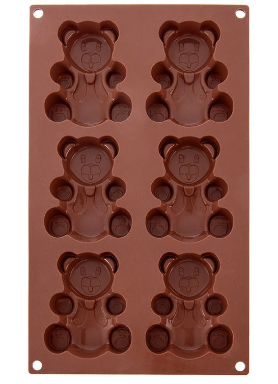 Stačiakampė kepimo formelė sausainiams arba keksiukams, meškiuko formos, 30 x 17,5 x 2 cm, 154440, O
