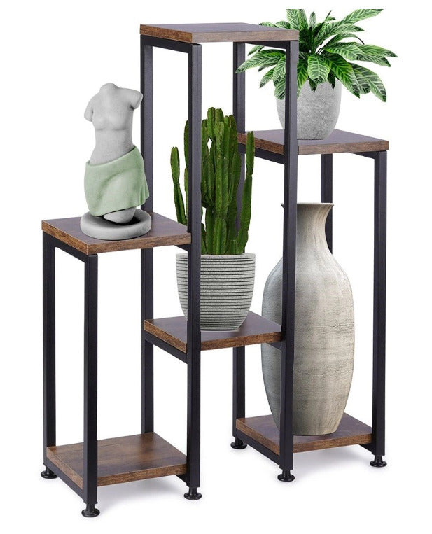 Augalų stovas, metalinis, 6 lentynos, 49 x 18 x 70 cm, 569817, Vilde