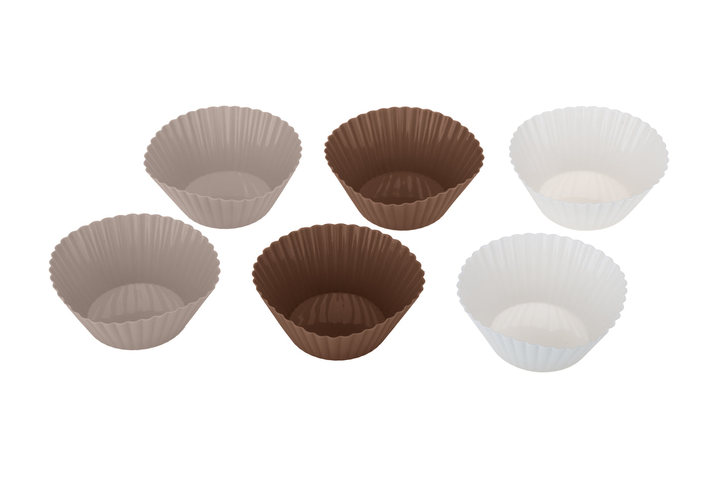 Silikoninės keksiukų kepimo formelės, 6 vnt., 19754 1, 7,8 x 5 x 3, GALICJA