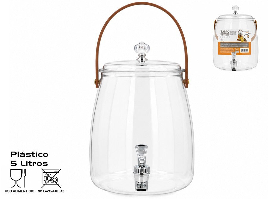 Gėrimų indas su čiaupeliu, 5 l, 20.00 × 22.50 × 30.00 cm, KITCHEN&GO
