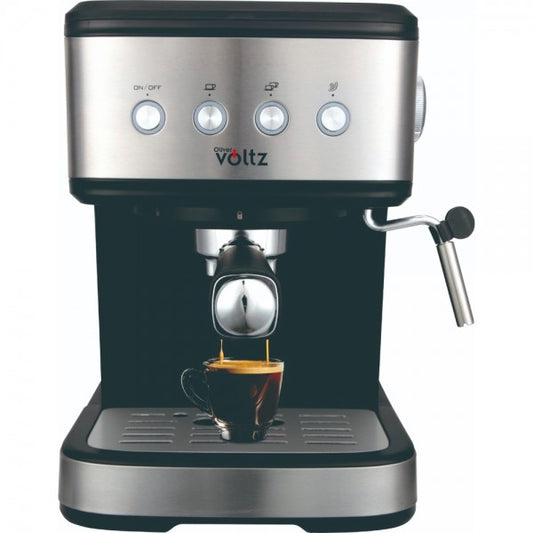 Espresso kavos aparatas Oliver Voltz OV51171F, 1,2L, 20 bar, 1100W, Kreminis diskas, Juodas/Inox