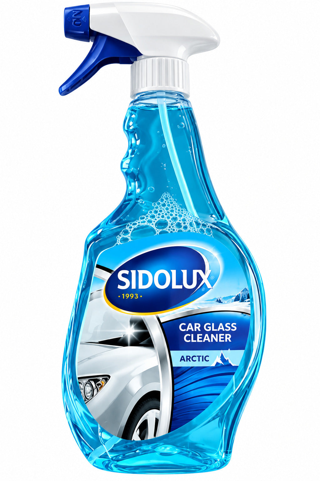 SIDOLUX CAR automobilių stiklų valiklis su Arctic Fresh aromatu, 500 ml. 10 vnt. dėžėje.