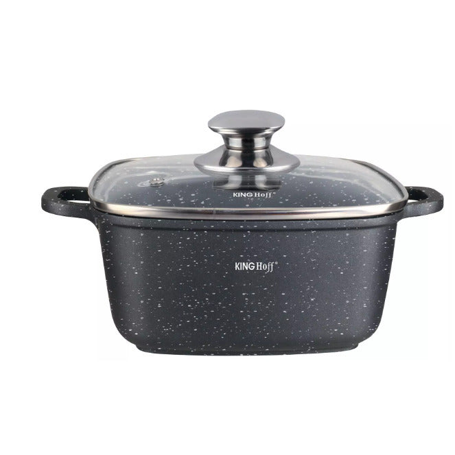 Puodas, marmuro danga, 5.5L, 26x26x10.5cm, KH 1604, KING HOFF