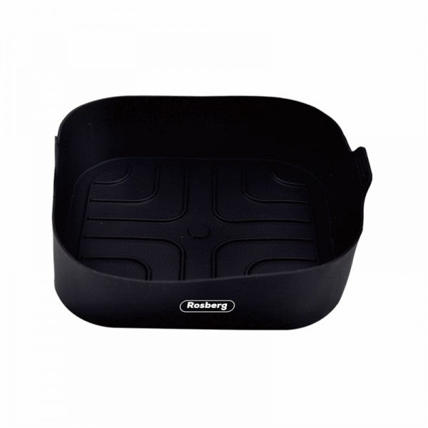Silikoninis įdėklas, skirtas „AirFryer Rosberg R51980SS“, 20,5x20,5x5,5 cm, juodas