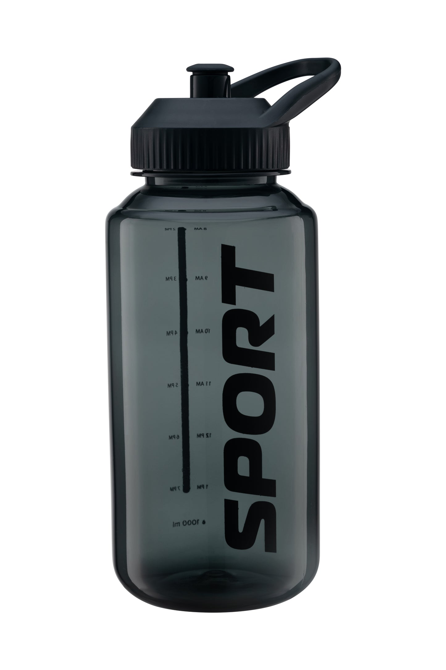 Sportinis butelis, 1 l, 14049 B, juodas, 9 x 9 x 23,5, GALICJA