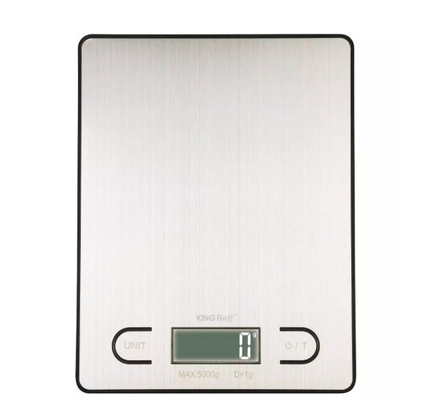 Virtuvinės svarstyklės, sidabro spalvos, 5kg, 2x1.5V AAA baterija, KH 1821, KINGHoff