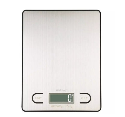 Virtuvinės svarstyklės, sidabro spalvos, 5kg, 2x1.5V AAA baterija, KH 1821, KINGHoff