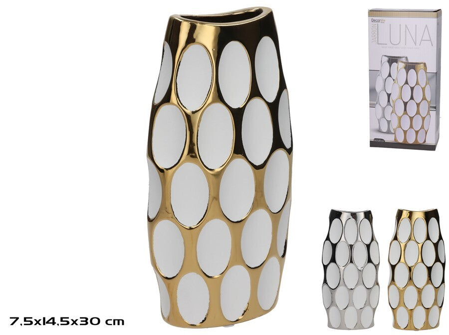 Vaza 14,5 x 7,5 x 30 cm, 2 rūšių, 30 x 14,5 x 7,5 cm, DECORLIFE