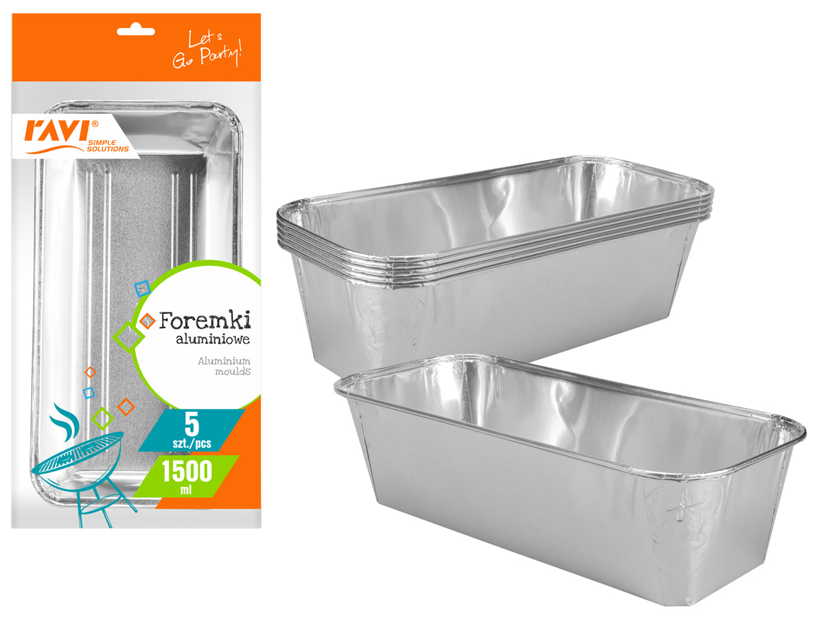 Aliuminio formos 1500 ml, 5 vnt., 23.2 x 9 x 41, 00112, Simple Solution