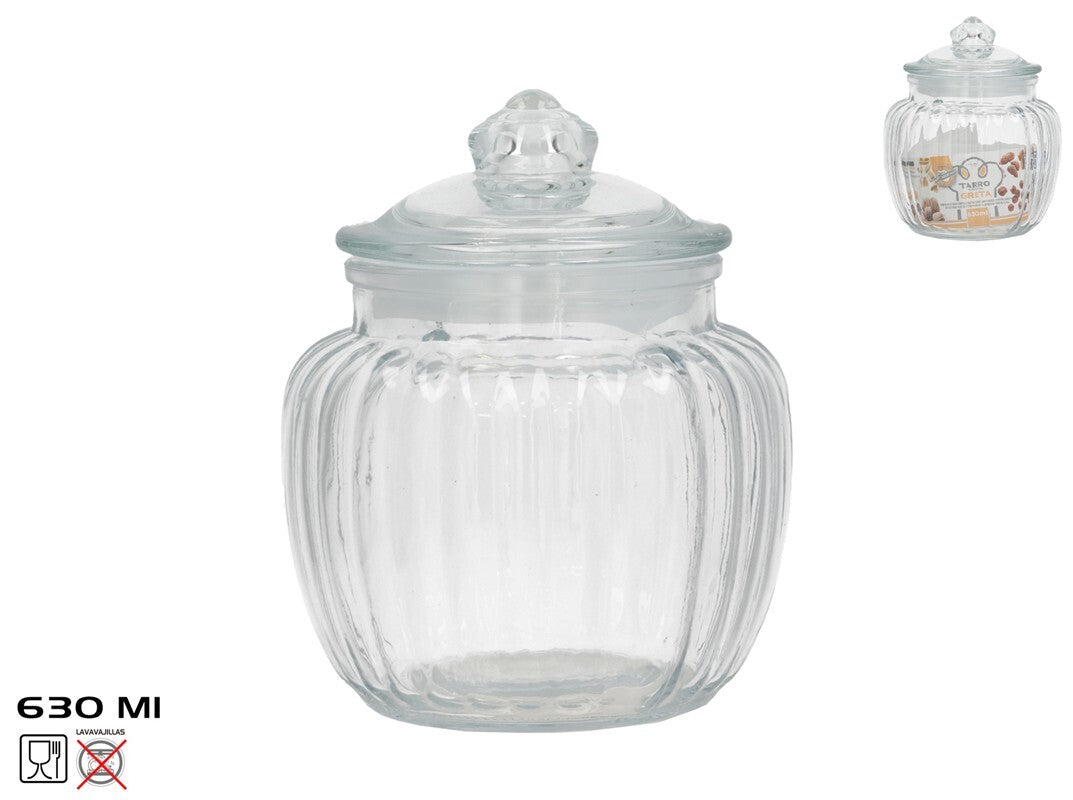 Greta stiklinis indas, 630 ml, 12.00 x 12.00 x 14.00, KITCHEN&GO