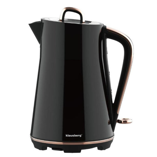 Elektrinis virdulys, nerūdijančio plieno, juodas, 1,7 l, 2200 W, KB 9015, Klausberg