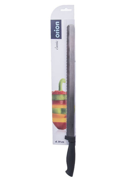Torto peilis, plieninis, dantytais ašmenimis, 39 cm, 831163, ORION