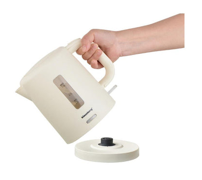 Elektrinis kelioninis virdulys, kreminis, 1100W, 1L, KB 9047, Klausberg