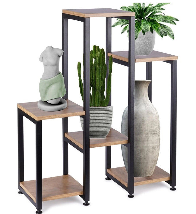Augalų stovas, metalinis, 6 lentynos, 62 x 24 x 80 cm, 569818, Vilde