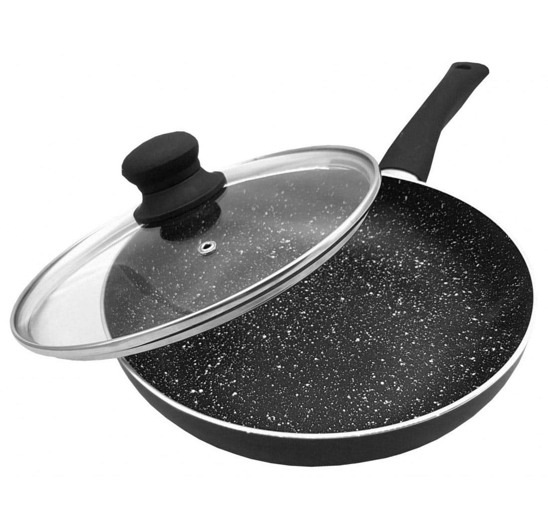 Keptuvė su dangčiu, aliuminio, Ø26cm, juodo marmuro KINGHoff KH 3958