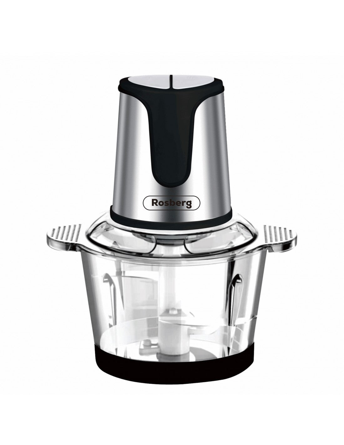 Smulkintuvas „Rosberg“ 4 ašmenų, R51111D, 400 W, 2 l, 2 greičiai, juodas su nerūdijančiu plienu