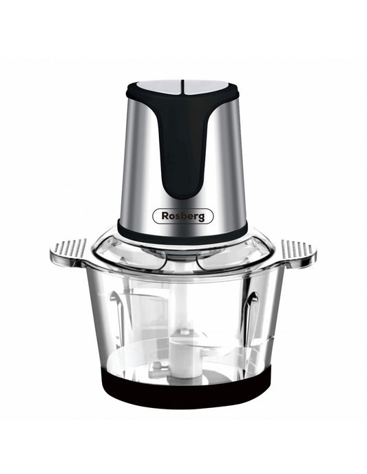 Smulkintuvas „Rosberg“ 4 ašmenų, R51111D, 400 W, 2 l, 2 greičiai, juodas su nerūdijančiu plienu