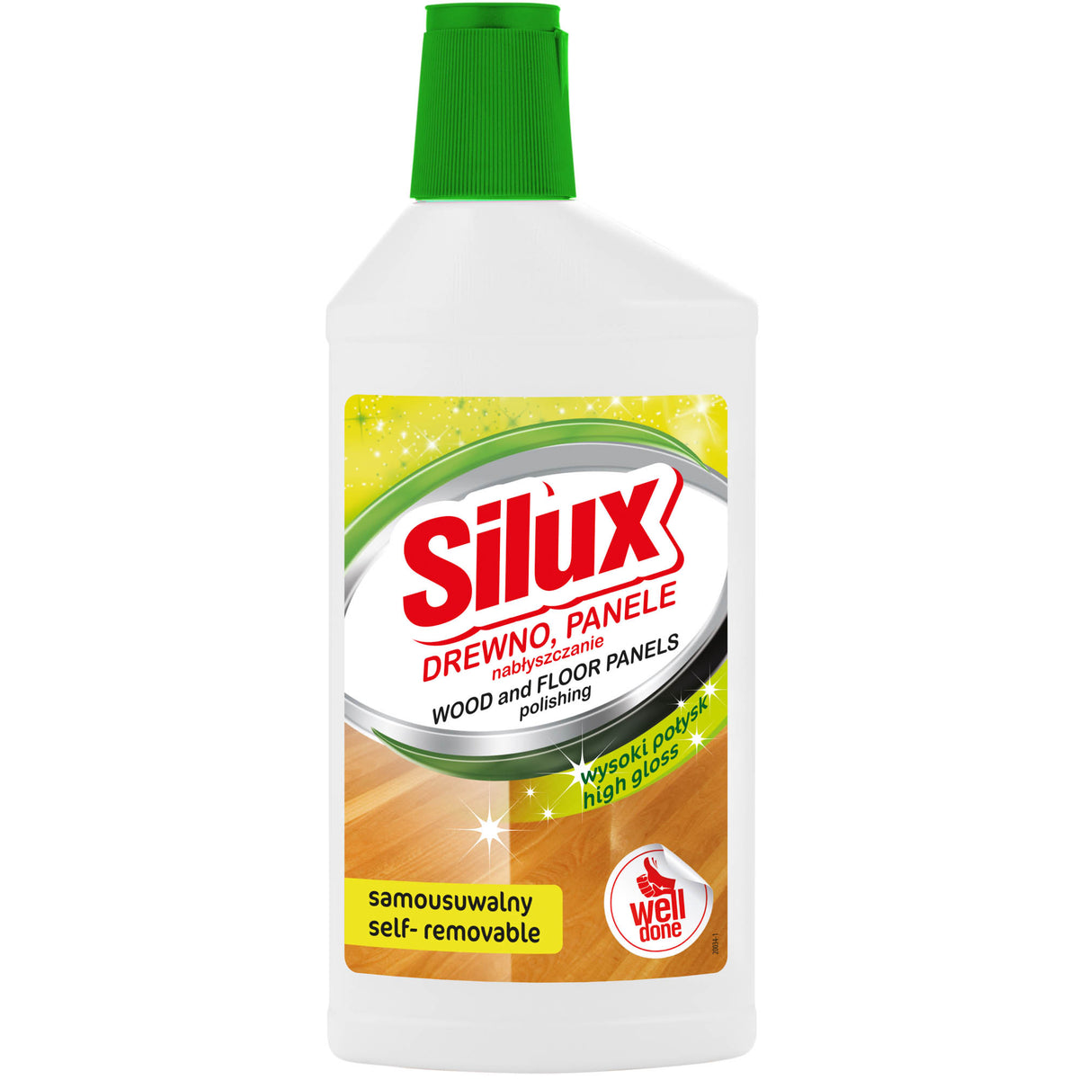 SILUX laminuotų ir medinių grindų apsaugos ir blizgesio priemonė, 500 ml. 15 vnt. dėžėje.