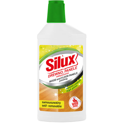 SILUX laminuotų ir medinių grindų apsaugos ir blizgesio priemonė, 500 ml. 15 vnt. dėžėje.