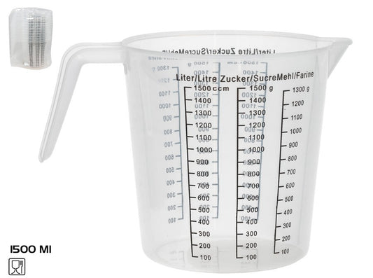 Matavimo ąsotis, 1,5 l, 14.50 × 21.00 × 15.00 cm, KITCHEN&GO