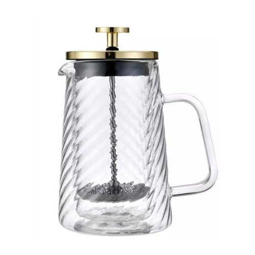 Stūmoklinis kavos/arbatos virimo aparatas, stiklinis, 0,35 l, Klausberg, KB 7765