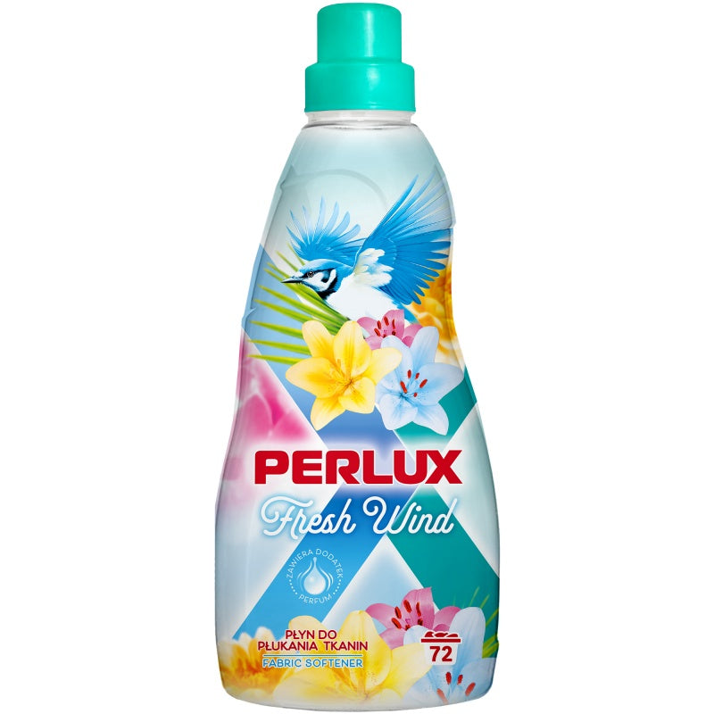 PERLUX parfumuotas audinių minkštiklis su Fresh Wind aromatu, 1,8 l. 4 vnt. dėžėje.