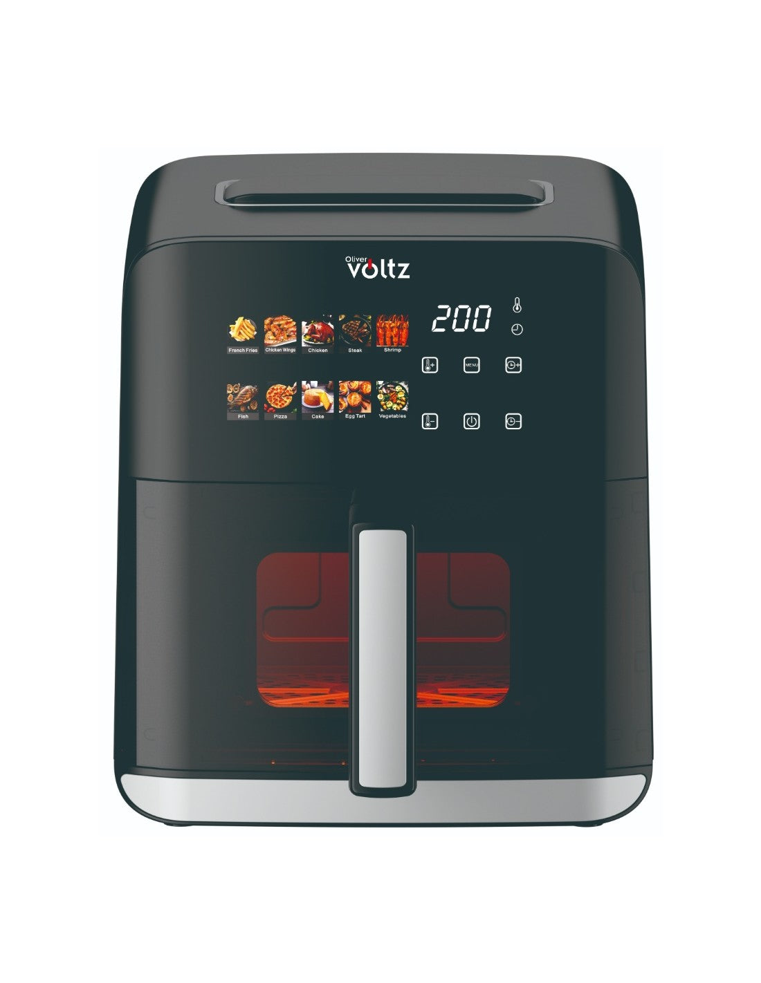 Karšto oro gruzdintuvė Oliver Voltz 5OV51980CE, 1200W, 4L talpa, LED ekranas, 10 iš anksto nustatytų