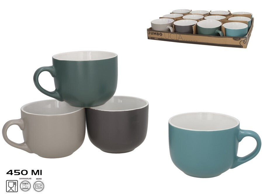 Puodelis 450 ml, 4 spalvos, 10,5x14,5x8,5 cm, KITCHEN&GO