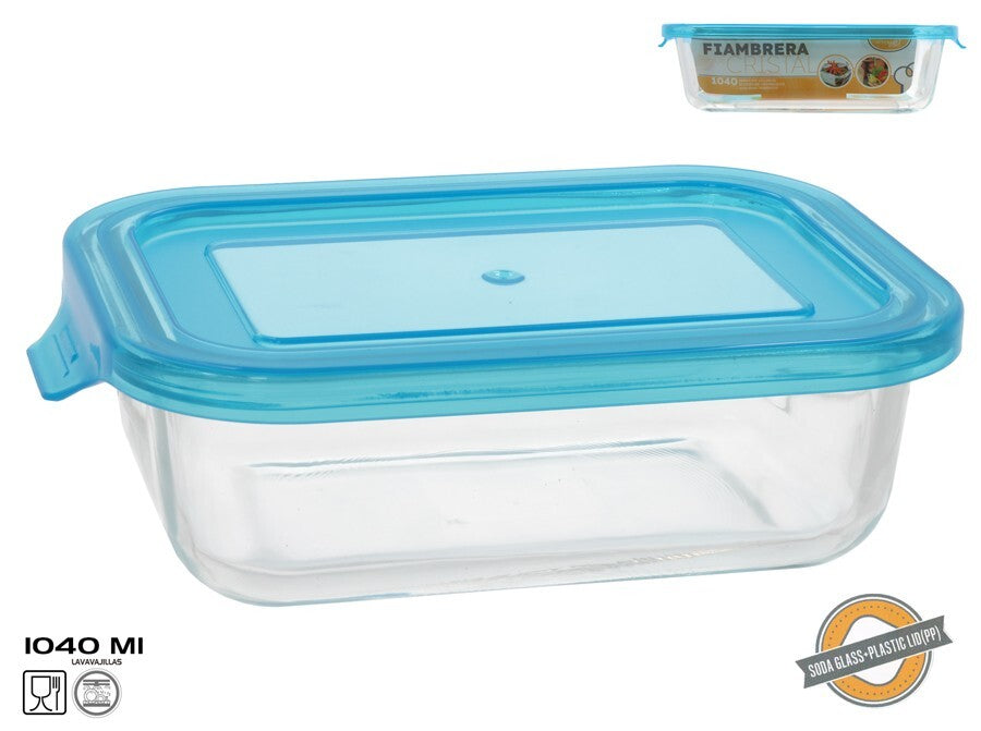 Stačiakampė stiklinė pietų dėžutė 1040 ml, 6 x 22 x 15,5 cm, KITCHEN&GO