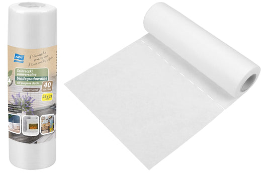 Universalios biologiškai skaidžios šluostės rulone, 40 vnt., 7 x 7 x 25, 10461, Simple Solution