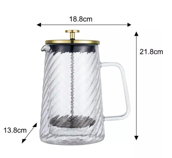 Kavos/ arbatos presas, 1L, stiklas, KB 7767, Klausberg