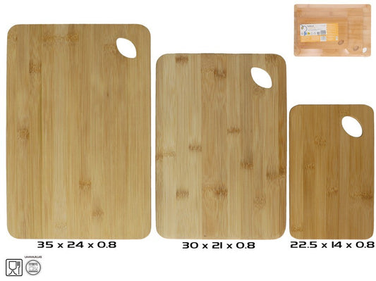 Pjaustymo lentų rinkinys (3 vnt.) 22,5 x 14 x 0,8 / 30 x 21 x 0,8 / 35 x 24 x 0,8 cm, KITCHEN&GO