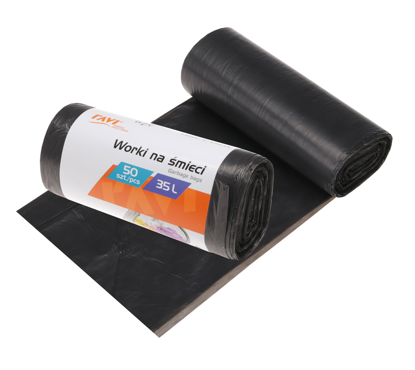 HDPE šiukšlių maišai, 35 l 50 x 60 cm, 50 vnt., 13.5 x 4.5 x 4.5, 00702, Simple Solution