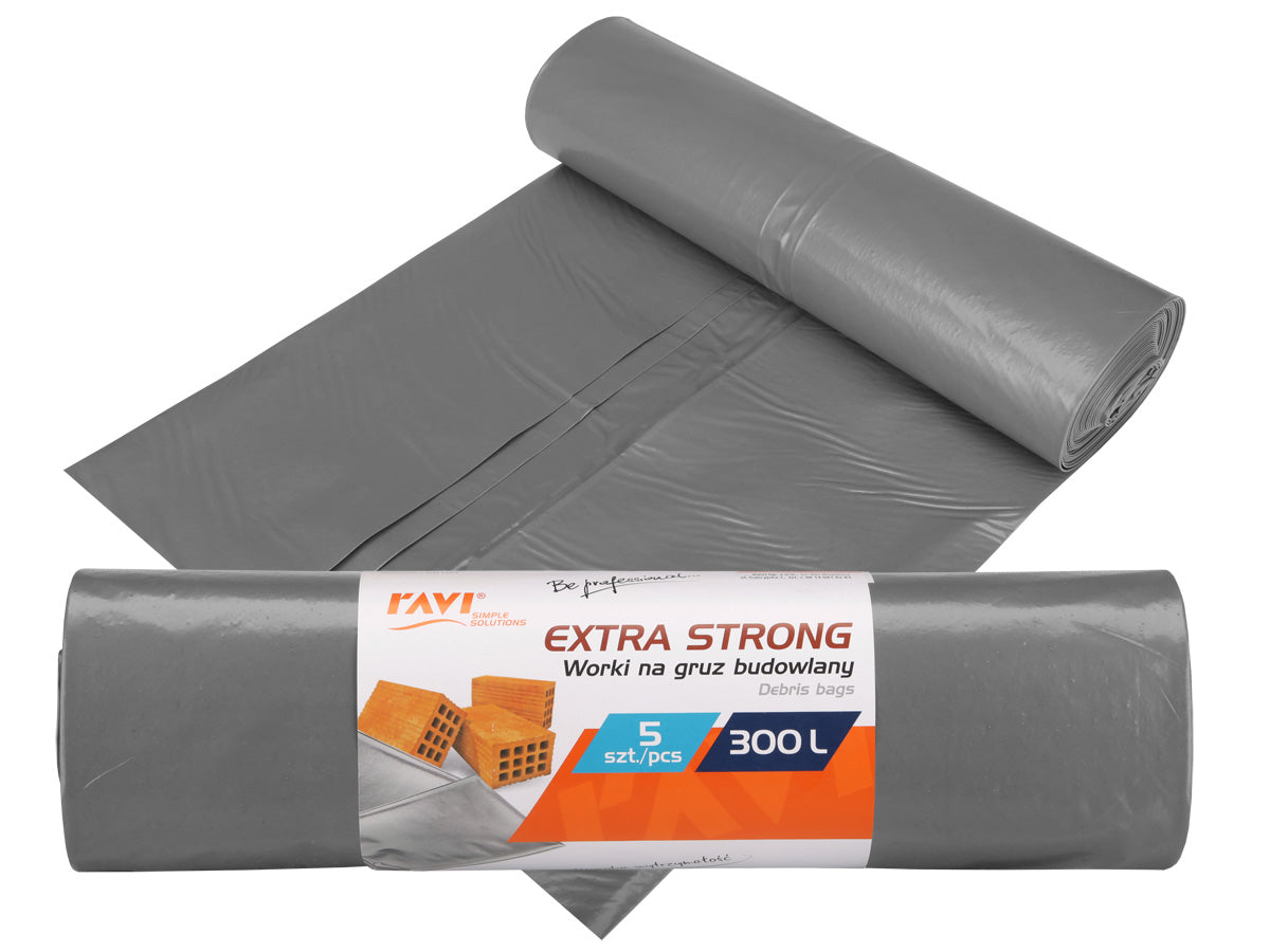EXTRA STRONG šiukšlių maišai, 300 l, 5 vnt., 9.5 x 36 x 7.5, 00782, Simple Solution