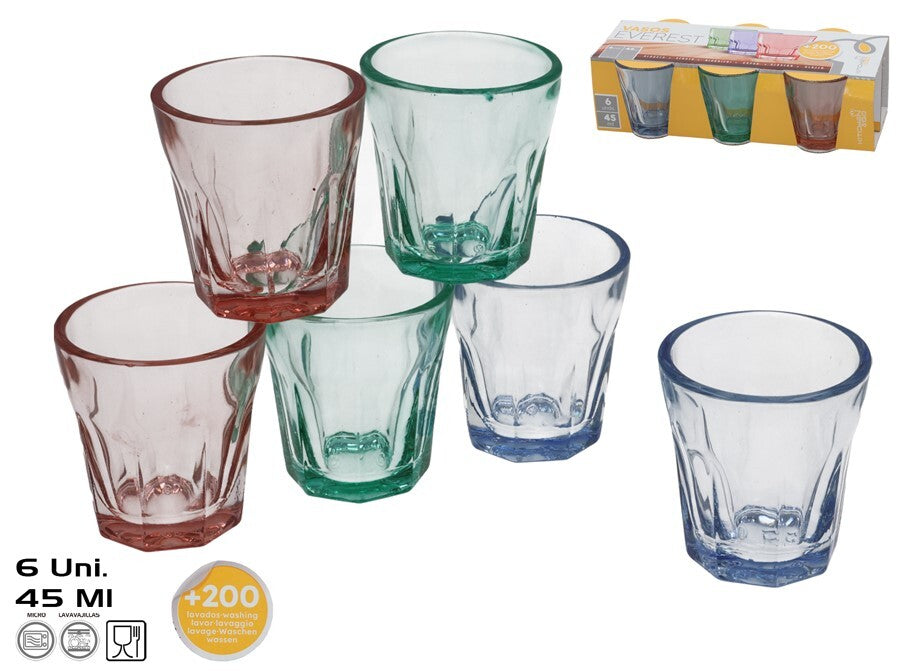 Stiklinės (6 vnt.) 45 ml, 5,5 x 5 x 5 cm, KITCHEN&GO