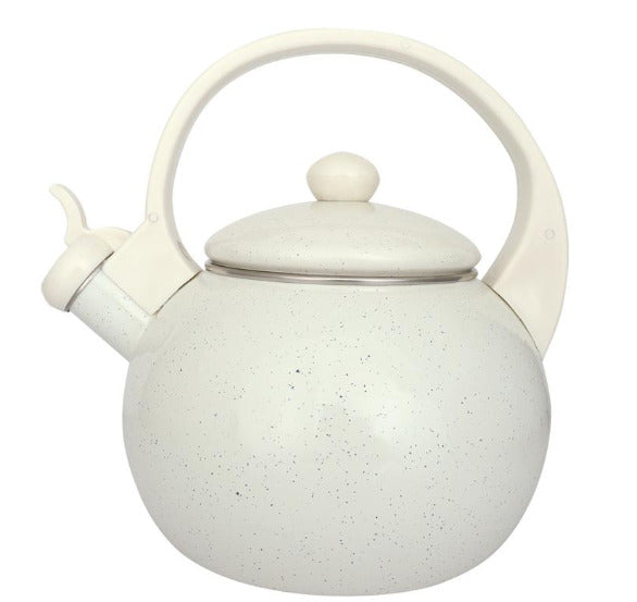Švilpiantis virdulys, emaliuotas plienas, baltas, 2,2 l, KH 2040, Kinghoff