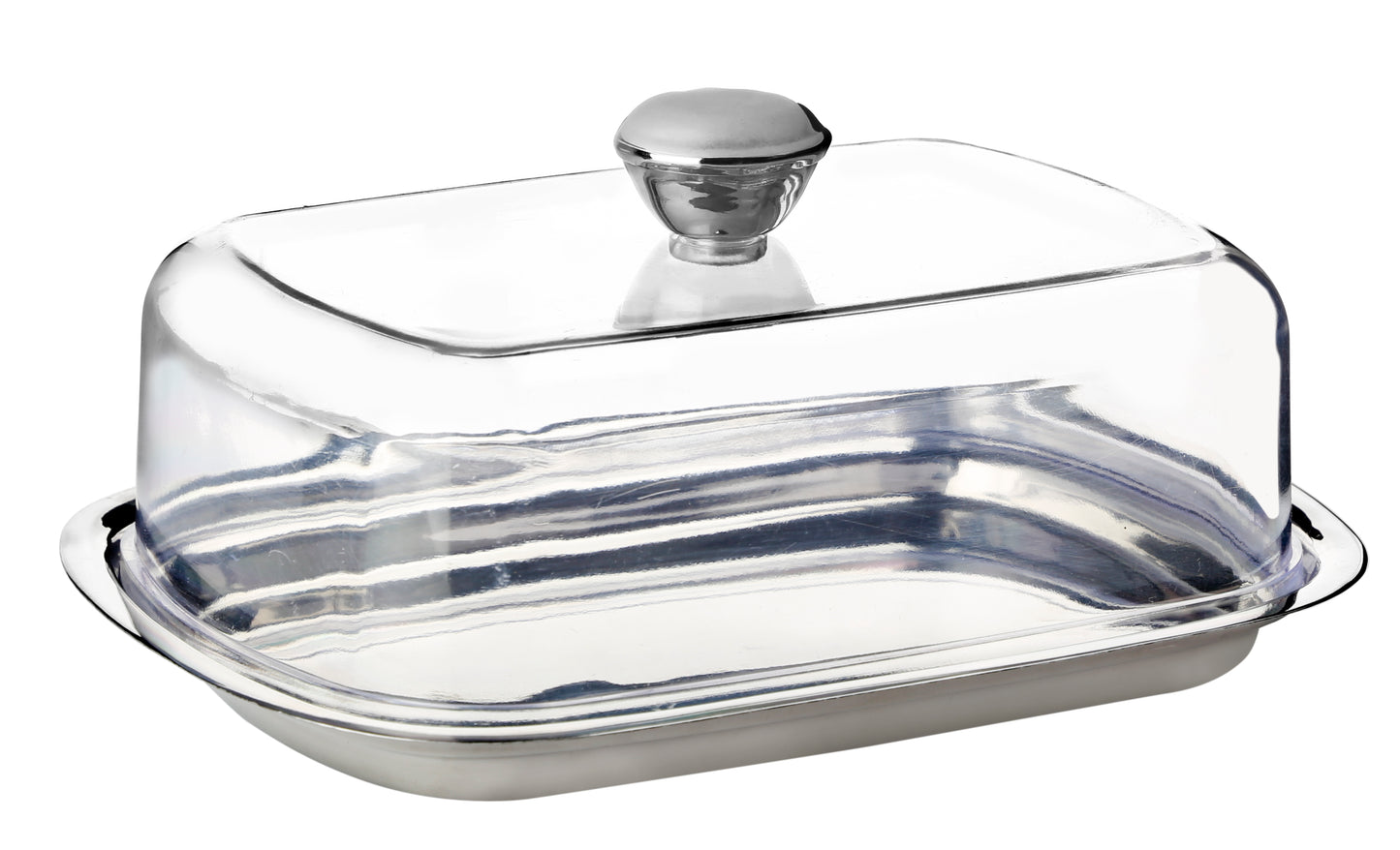 Nerūdijančio plieno sviestinė, 500 ml, su plastikiniu dangteliu, 20200, 15,5 x 11,5 x 7, GALICJA