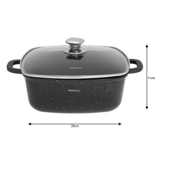 Puodas, marmuro danga, 6.5L, 28x28x11cm, KH 1605, KING HOFF