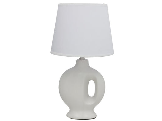 Keraminė stalinė lempa Seville, balta, 20.00 × 20.00 × 33.00 cm, DECORLIFE