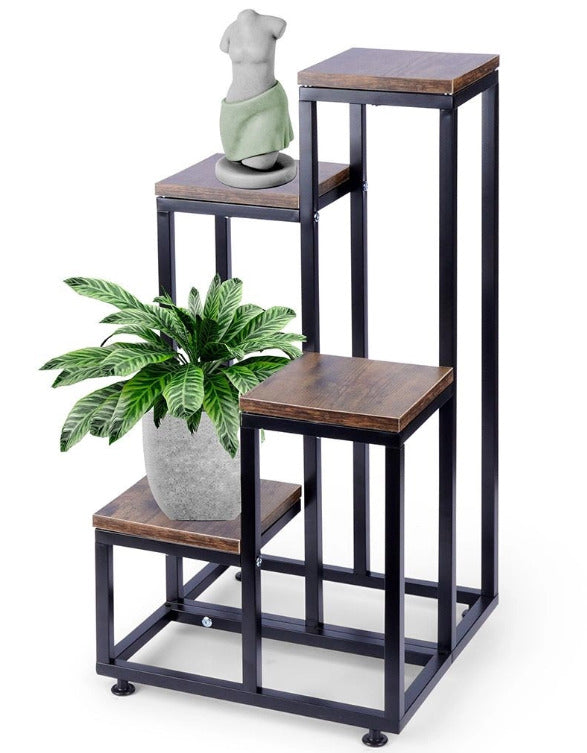 Augalų stovas, metalinis, 4 lygių, 34 x 34 x 69 cm, 569814, Vilde