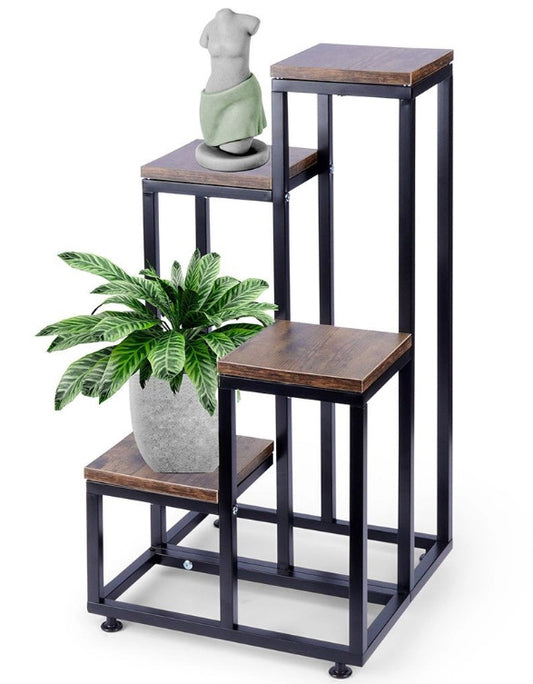 Augalų stovas, metalinis, 4 lygių, 34 x 34 x 69 cm, 569814, Vilde