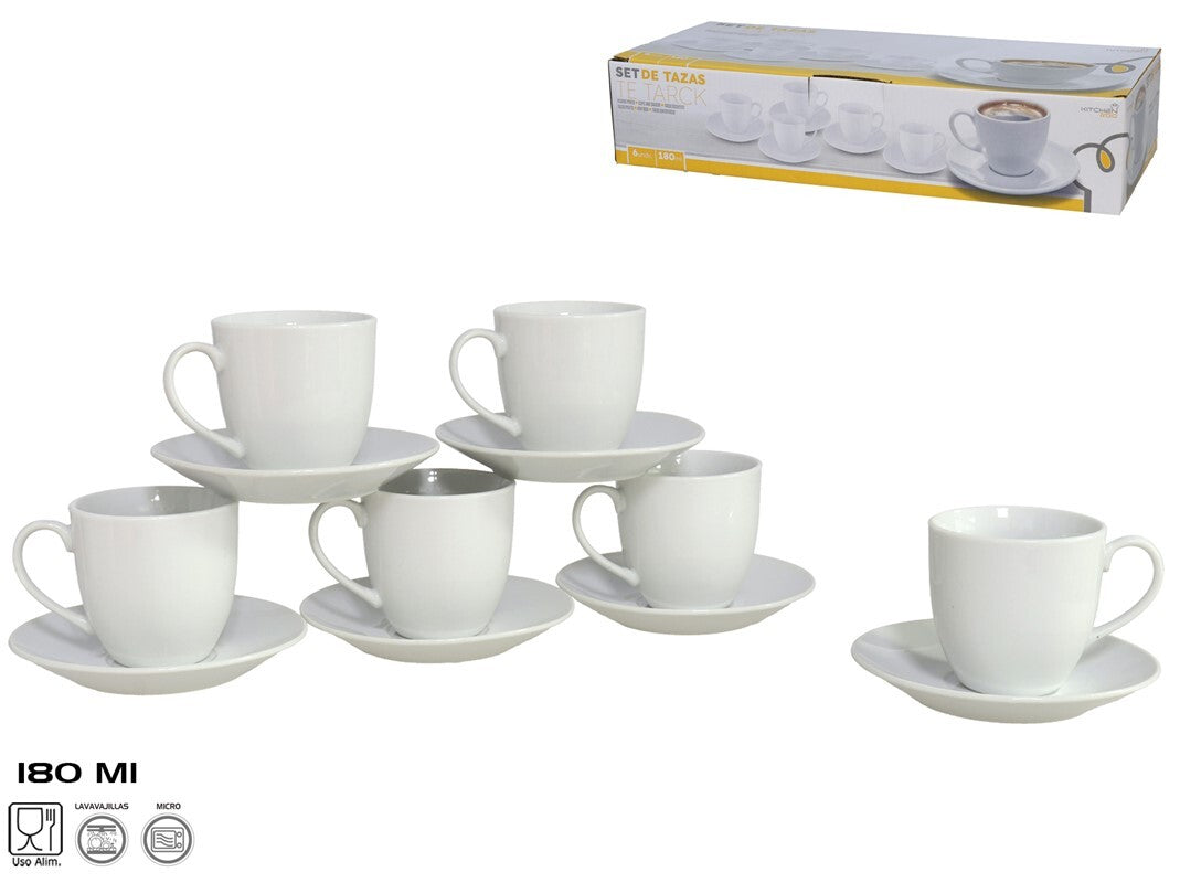 6 puodelių/lėkščių rinkinys,12 dalykų 8 × 13 × 13 cm, KITCHEN&GO